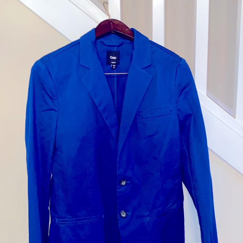 Gap XS Size Royal Blue Blazer Button Down Jacket w/ Pockets